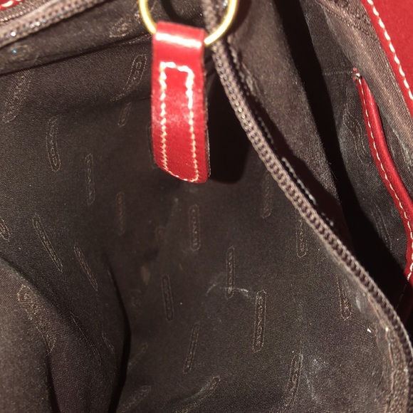 COACH Vintage Red Leather Tote Legacy Day Bag 9803 - Picture 7 of 16